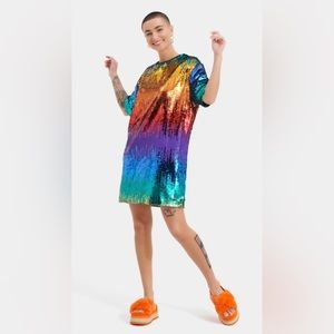 NWT UGG Zoey Sequin Tee Dress PRIDE